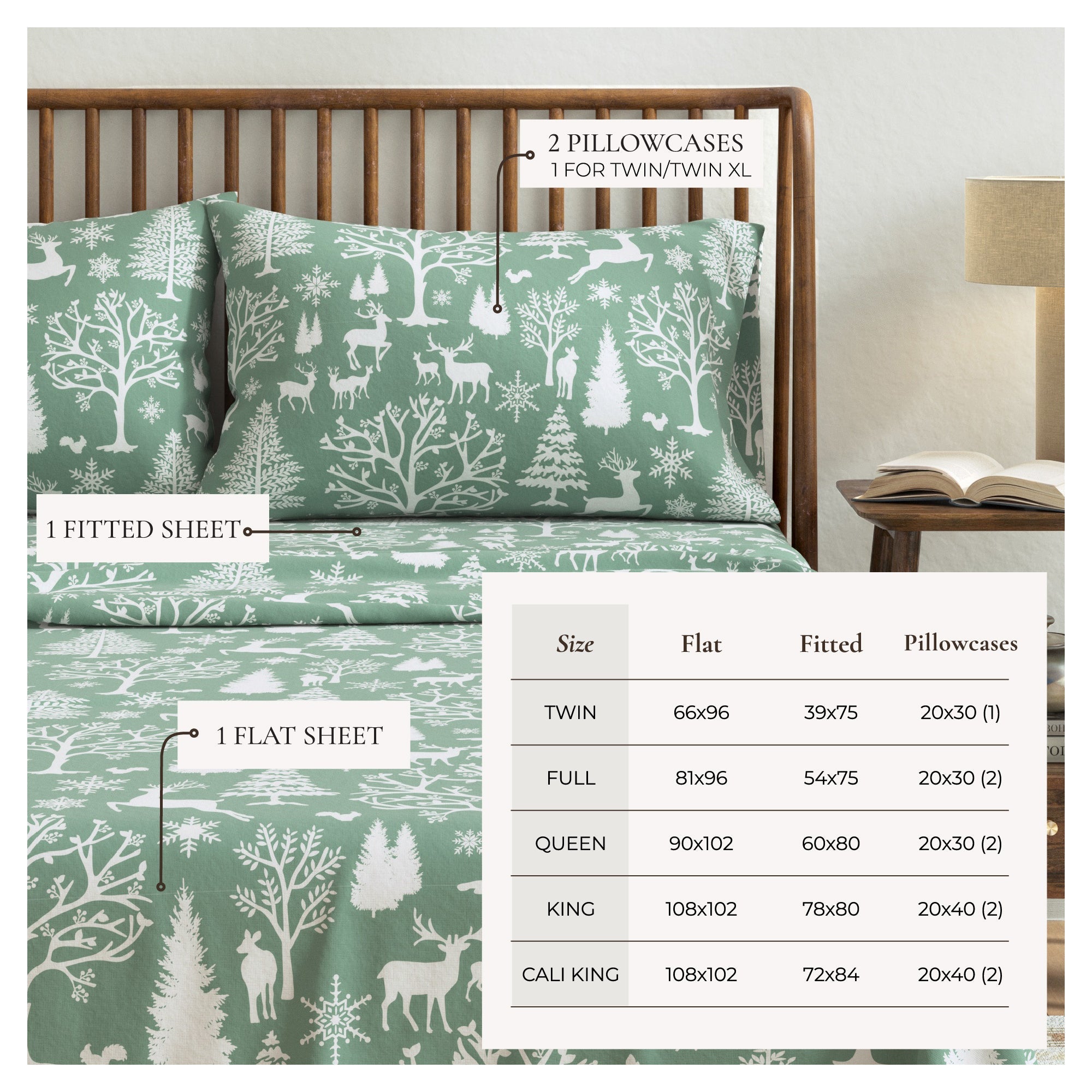 Turkish Cotton Flannel Sheet Sets - Lakeview Collection