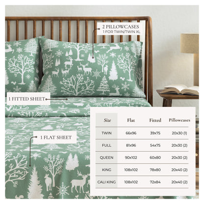 Turkish Cotton Flannel Sheet Sets - Lakeview Collection