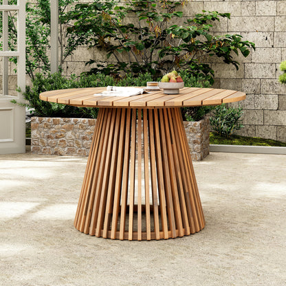 Outdoor Acacia Wood Patio Dining Table - 47.25"