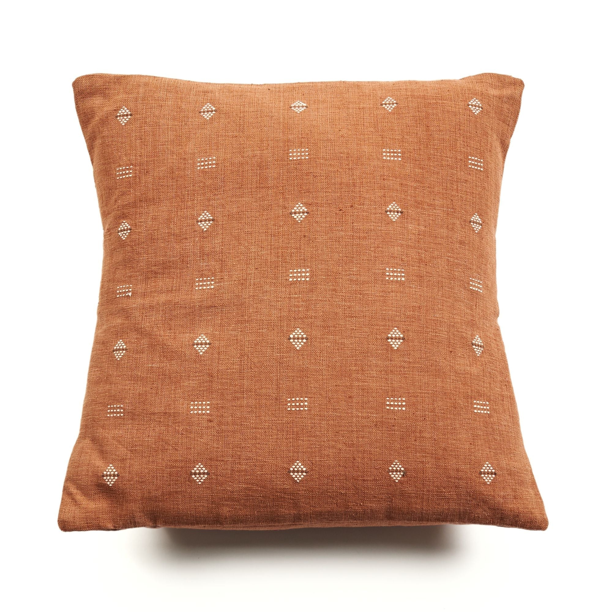 Nira Ochre Hand Spun Organic Cotton Handloom Pillow