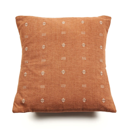 Nira Ochre Hand Spun Organic Cotton Handloom Pillow