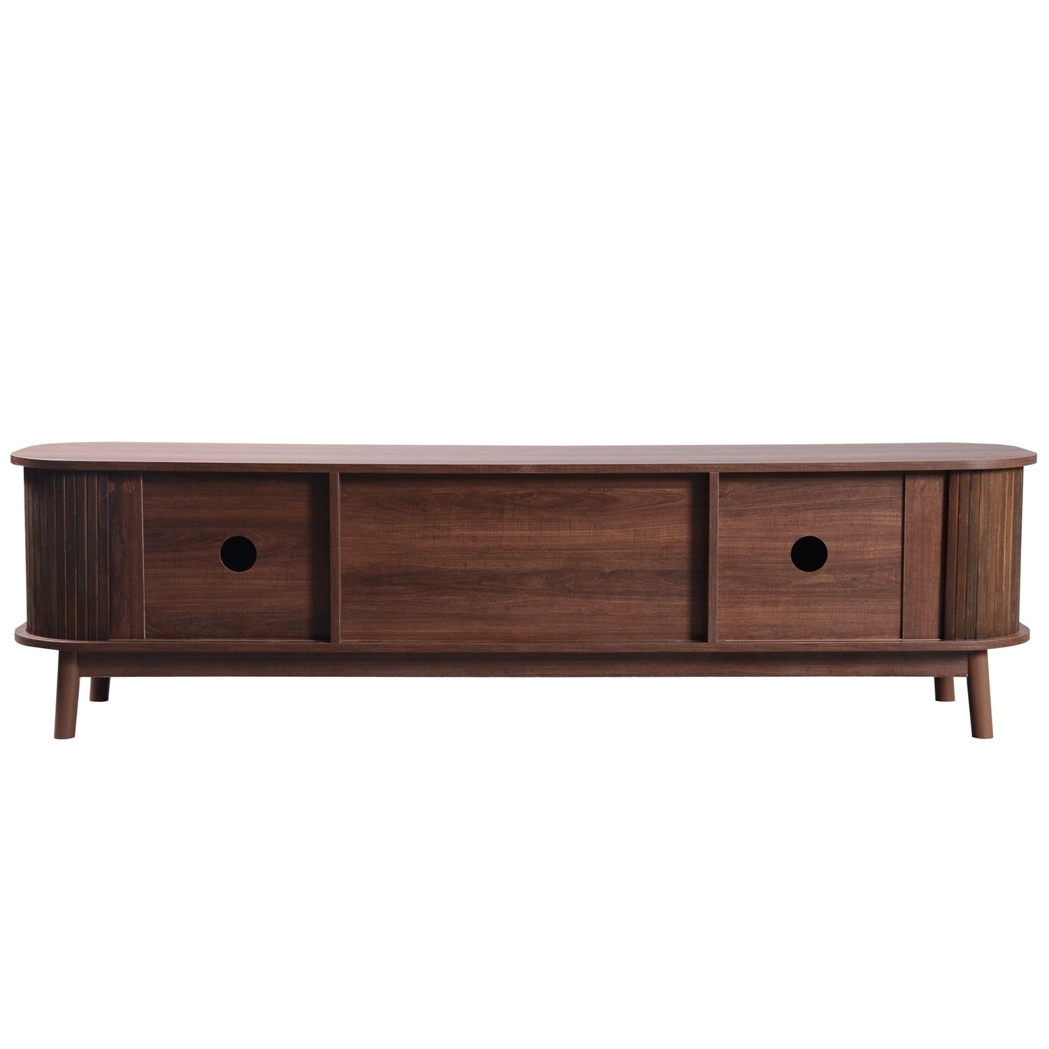 Modern Mid Century Rattan TV Stand