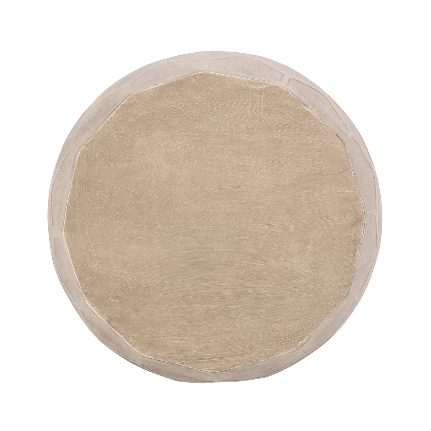 Outdoor Lightweight Concrete Side Table with Honeycomb Pattern in Natural Finish