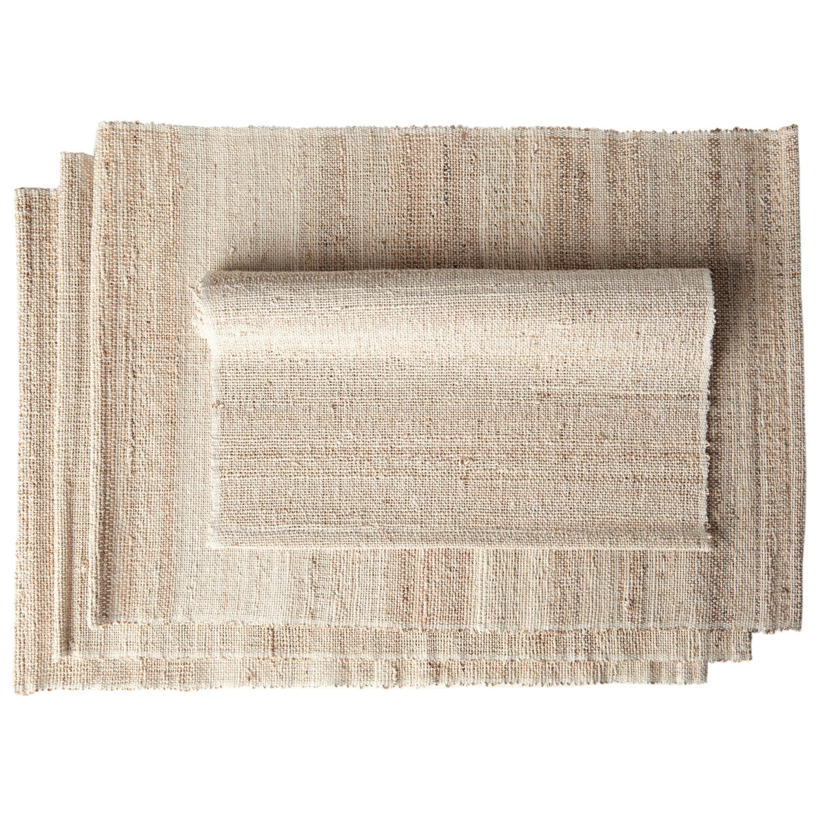 Set of 4 Handwoven Banana Fiber Placemats - 4 Styles