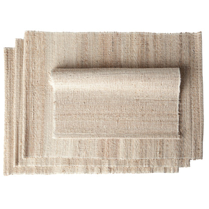 Set of 4 Handwoven Banana Fiber Placemats - 4 Styles