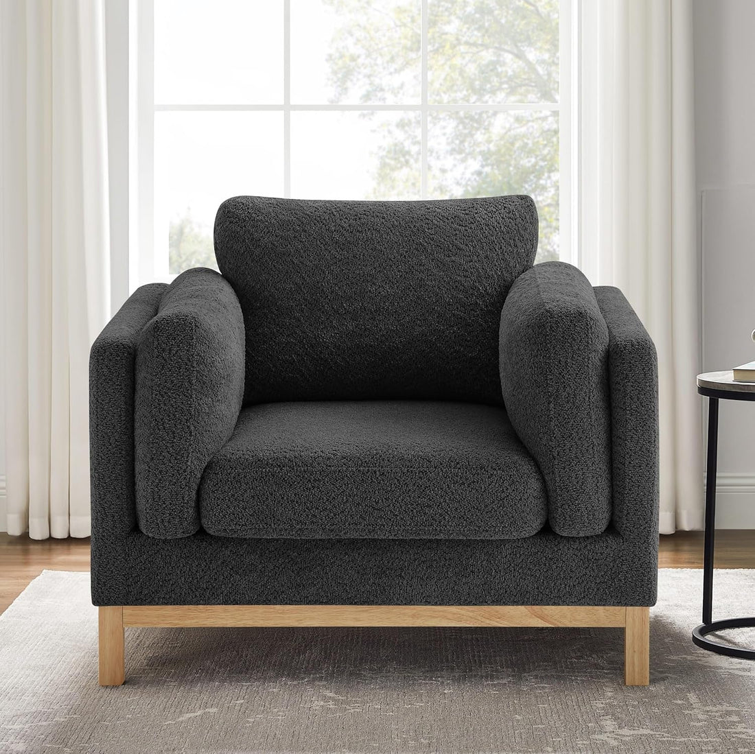Oversized Accent Chair in Dark Slate