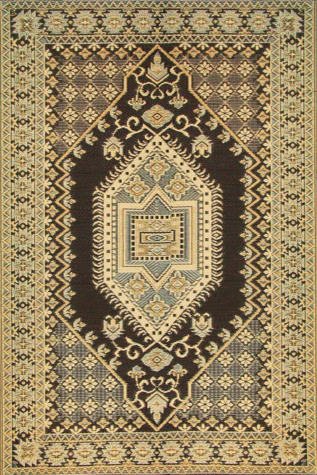 Turkish Black &amp; Brown Reversible Outdoor Mat