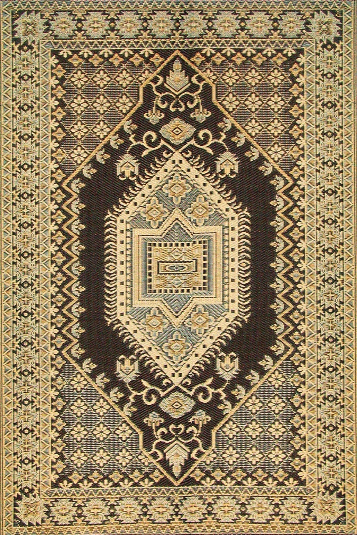 Turkish Black &amp; Brown Reversible Outdoor Mat