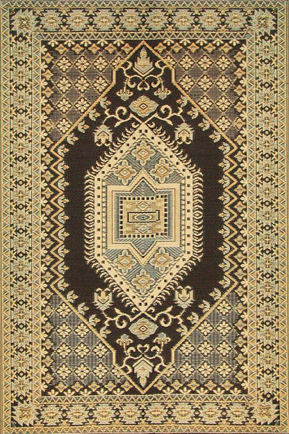Turkish Black &amp; Brown Reversible Outdoor Mat