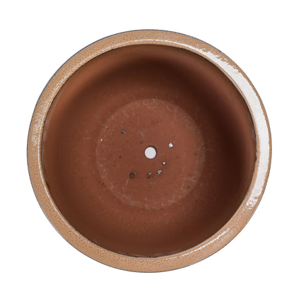 Set of 3 Ceramic Flowerpots - Antique Bronze