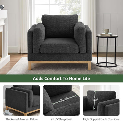 Oversized Accent Chair in Dark Slate