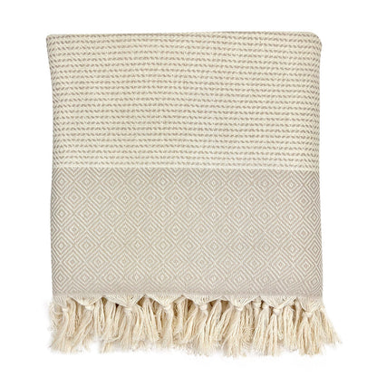 Diamond Stripe Turkish Throw - 4 Colors