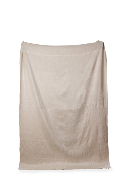 Reversible Handwoven Alpaca Throw Blanket | Camel &amp; Cream | Kani Collection