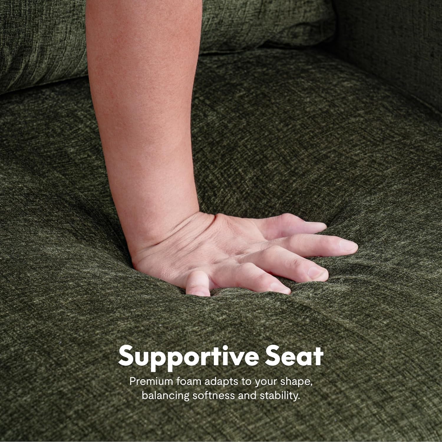Compact Chenille Accent Chair With Removable Cover