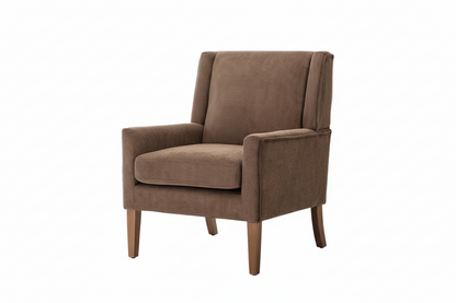 Upholstered Armchair Chair in Chocolate