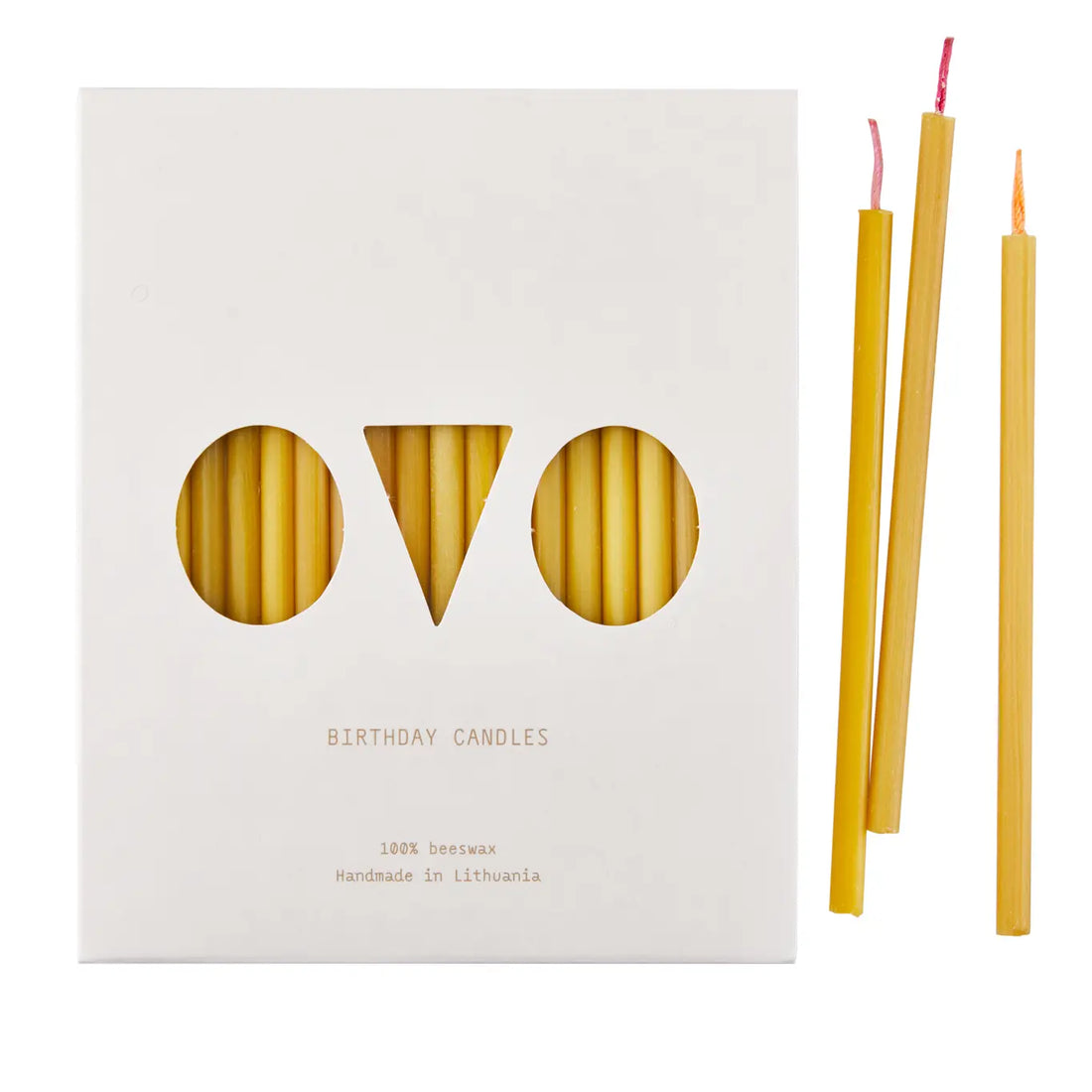 Pure Beeswax Birthday Candles - 20 ct