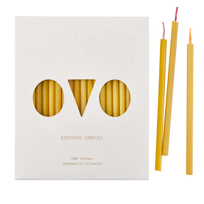 Pure Beeswax Birthday Candles - 20 ct