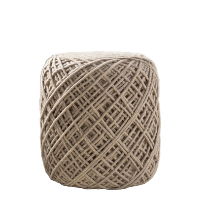 Bellingen Gray Handwoven Textured Pouf