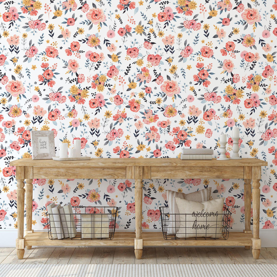 In Bloom Wallpaper - White