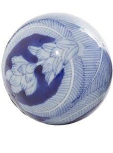 Blue Floral Handmade Ceramic Decorative Orbs