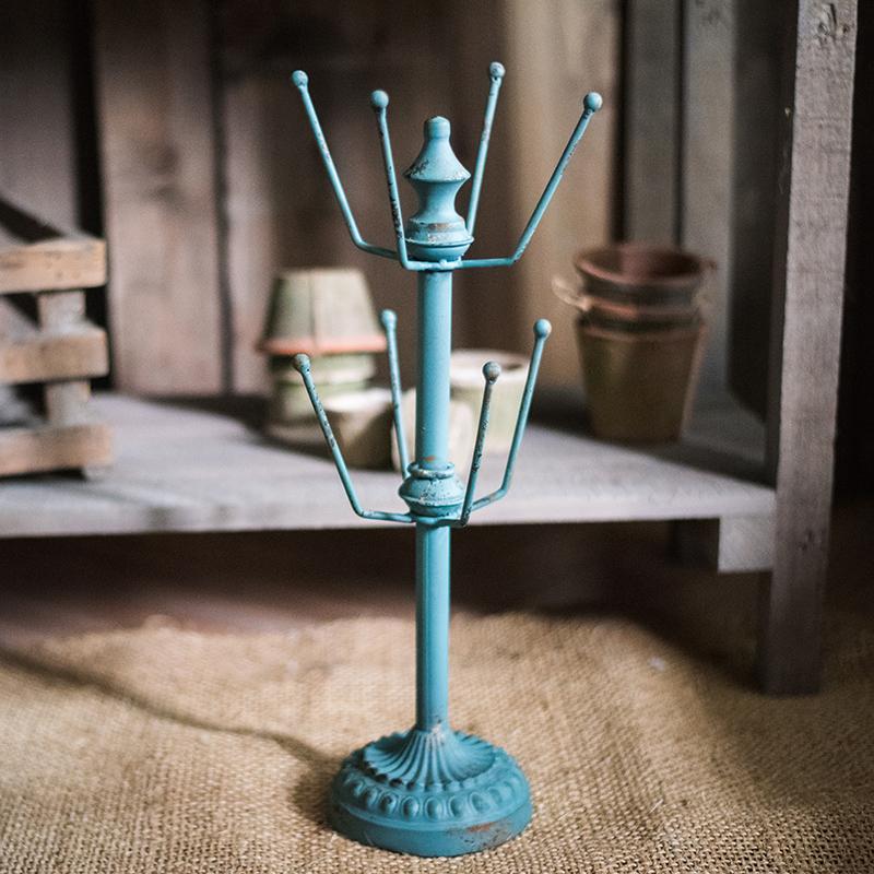 Robin Blue Iron Tiered Cup Holder