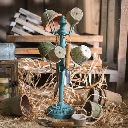 Robin Blue Iron Tiered Cup Holder