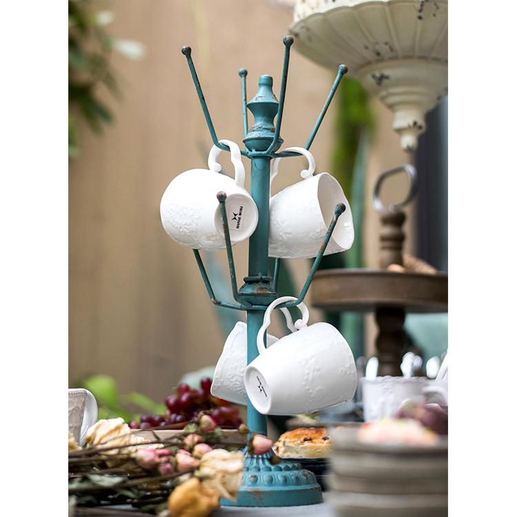 Robin Blue Iron Tiered Cup Holder