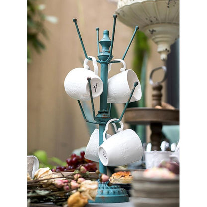 Robin Blue Iron Tiered Cup Holder