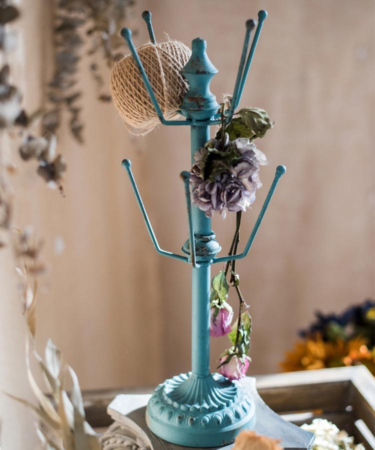 Robin Blue Iron Tiered Cup Holder