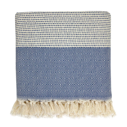 Diamond Stripe Turkish Throw - 4 Colors