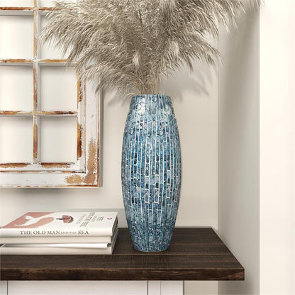 Blue Mother of Pearl Handmade Mosaic Decorative Vases