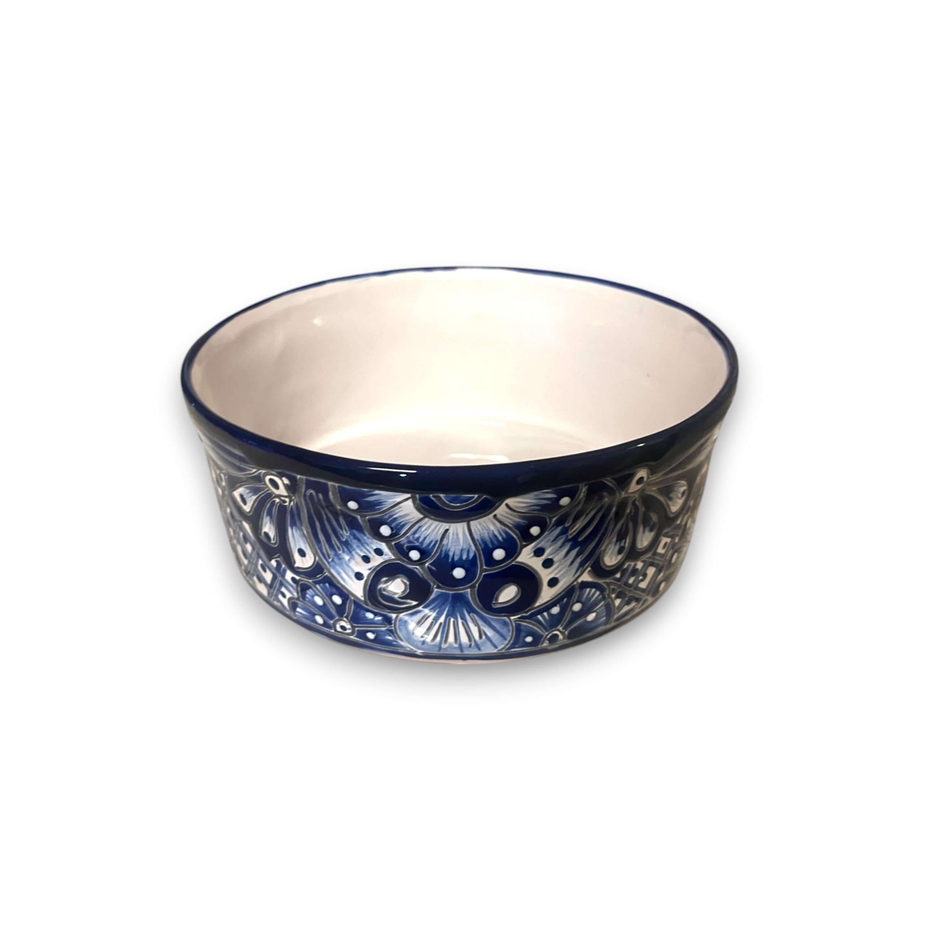 Blue &amp; White Talavera Tortilla Warmer | Handmade Mexican Kitchenware