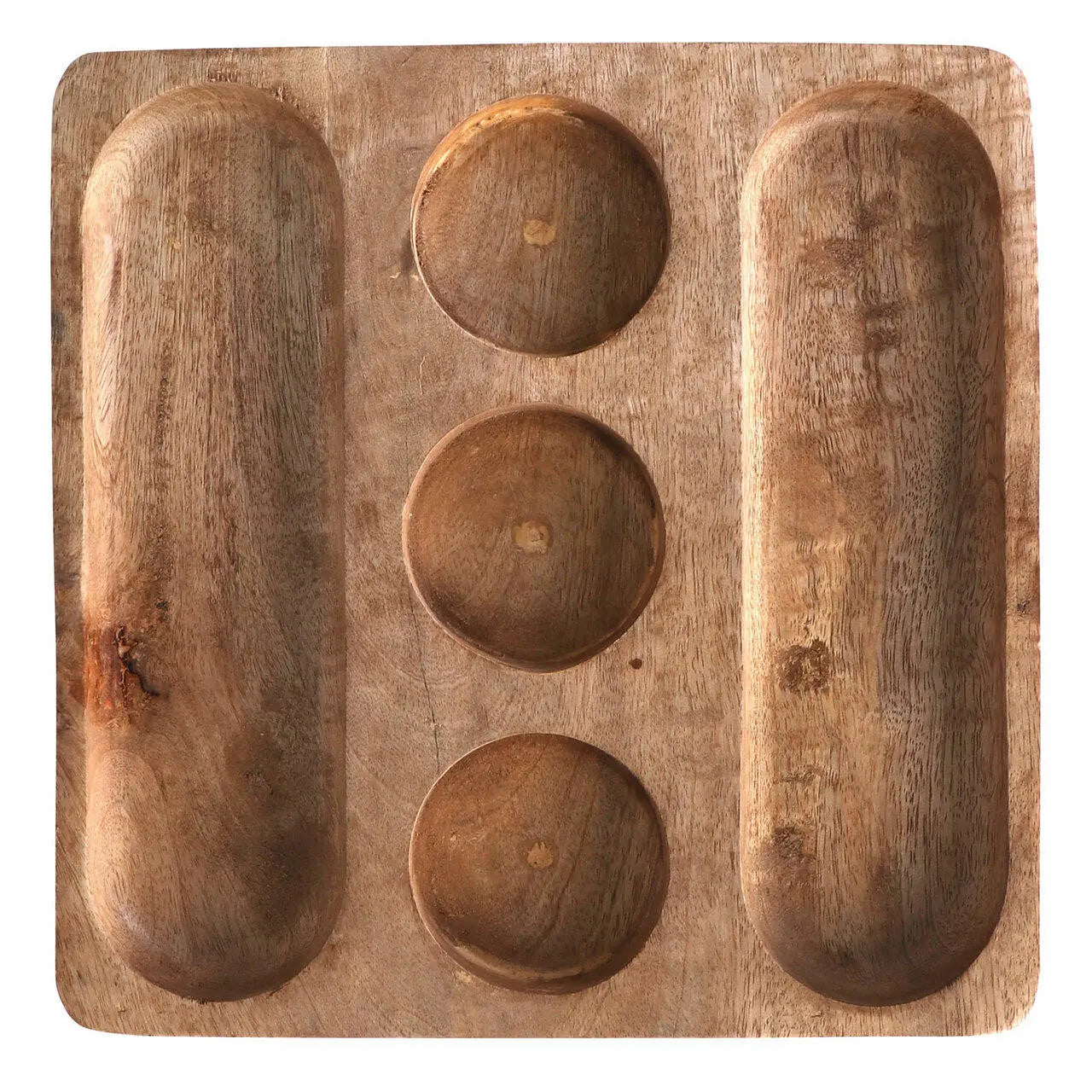 Bouffe Acacia Wood &amp; Ceramic Food Platter