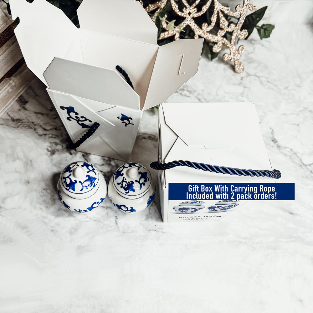 Blue and White Mini Ginger Jar Shakers