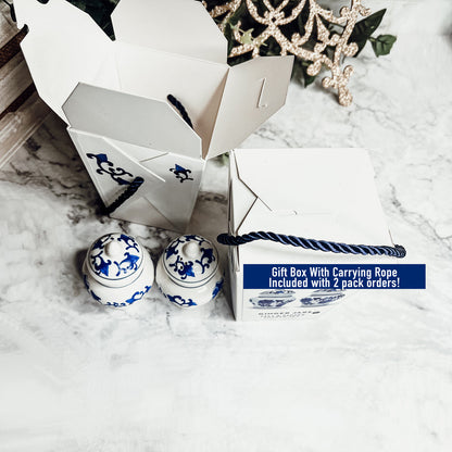 Blue and White Mini Ginger Jar Shakers