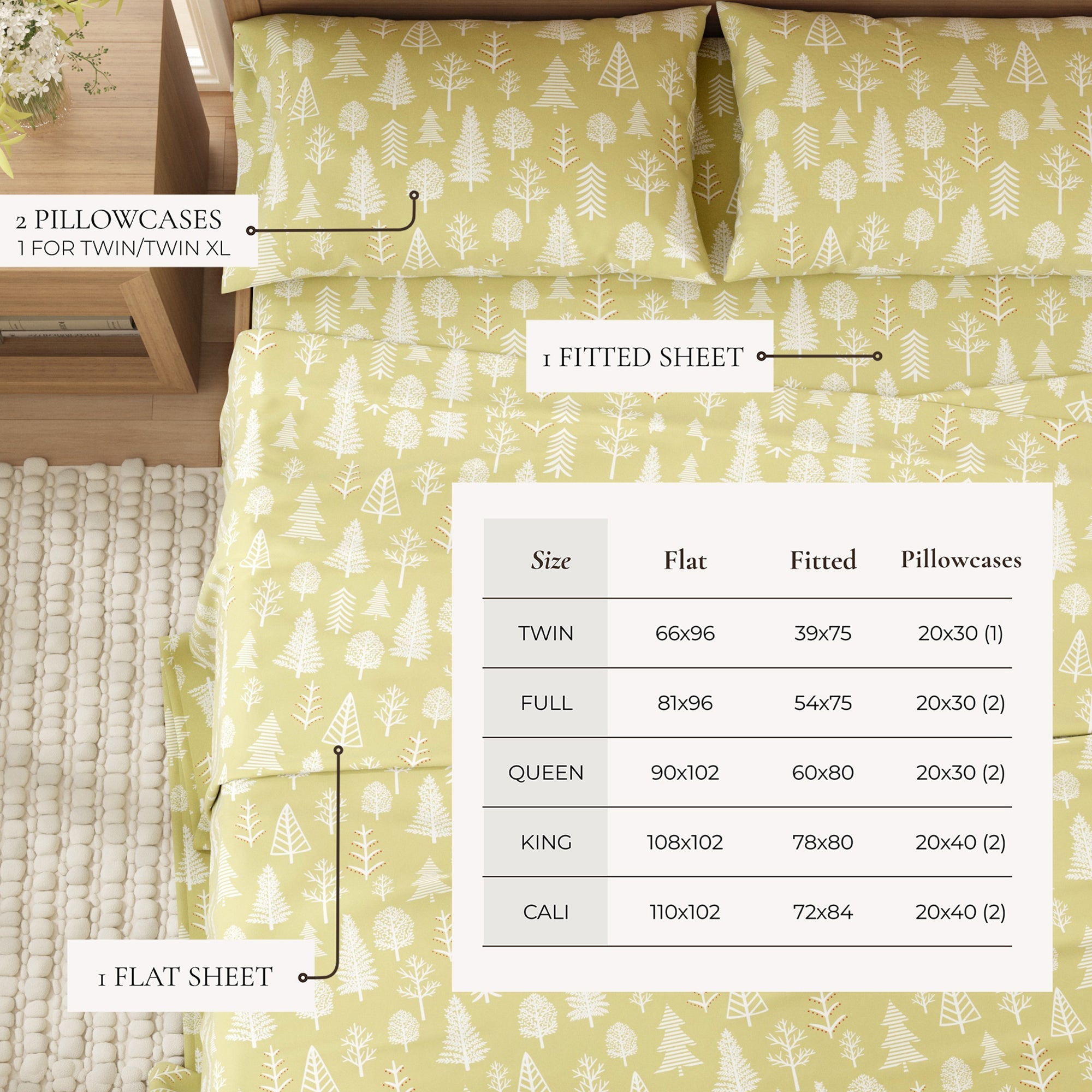 Turkish Cotton Flannel Sheet Sets - Lakeview Collection