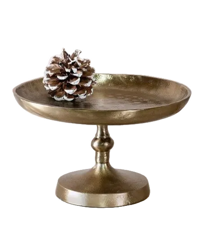 8"Antique Brass Cake Stand