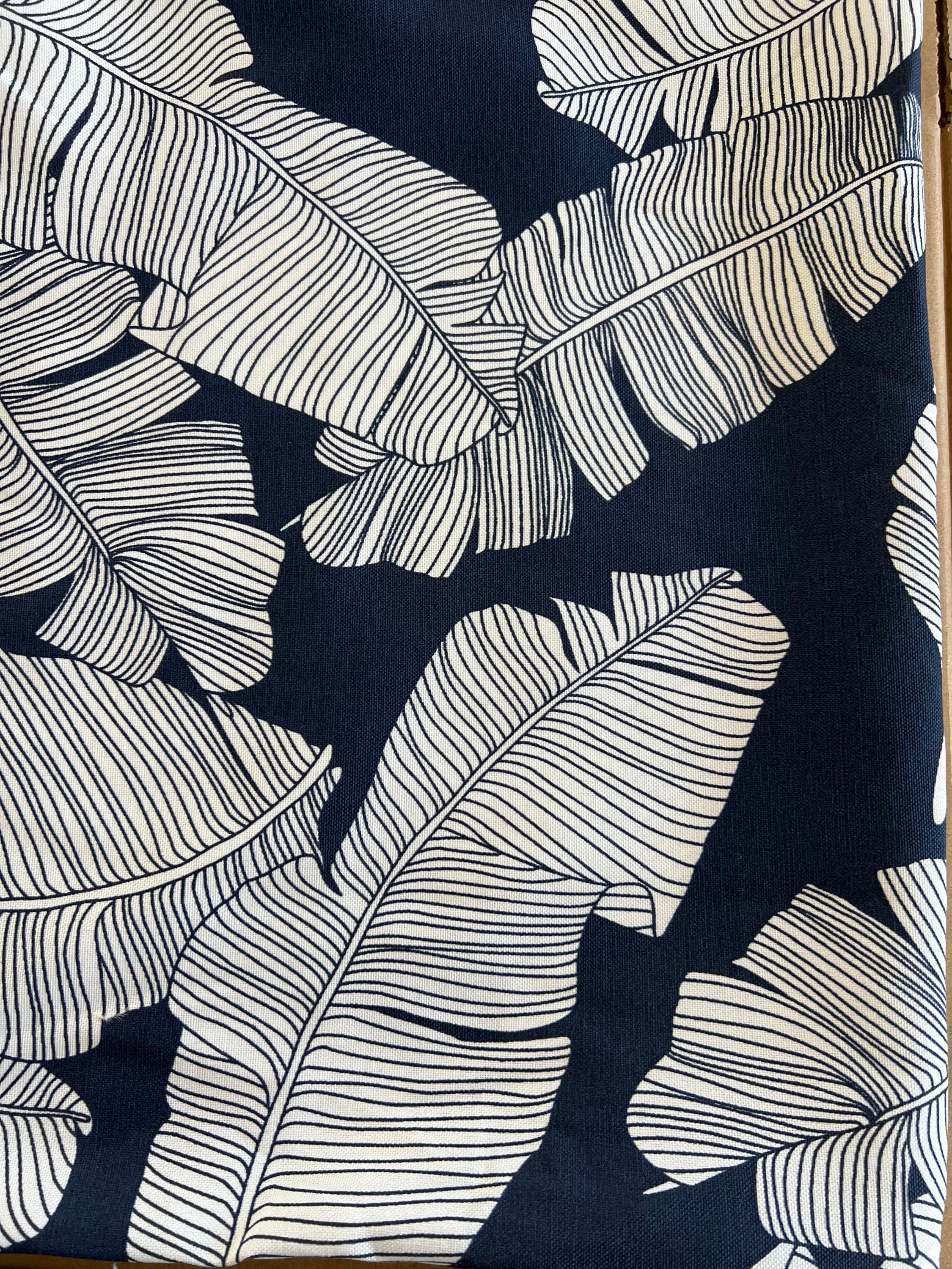 2 Pack Outdoor Throw Pillows - 18x18 Blue Leaf