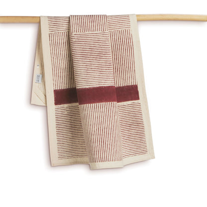 Hand Block Printed Kitchen Towels - Set of 2