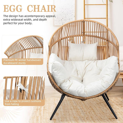 Cozy Outdoor Wicker Egg Chair