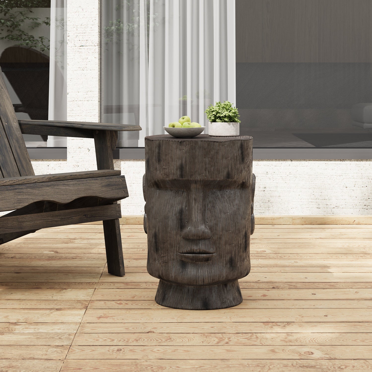 Easter Island Moai Statue Outdoor Table
