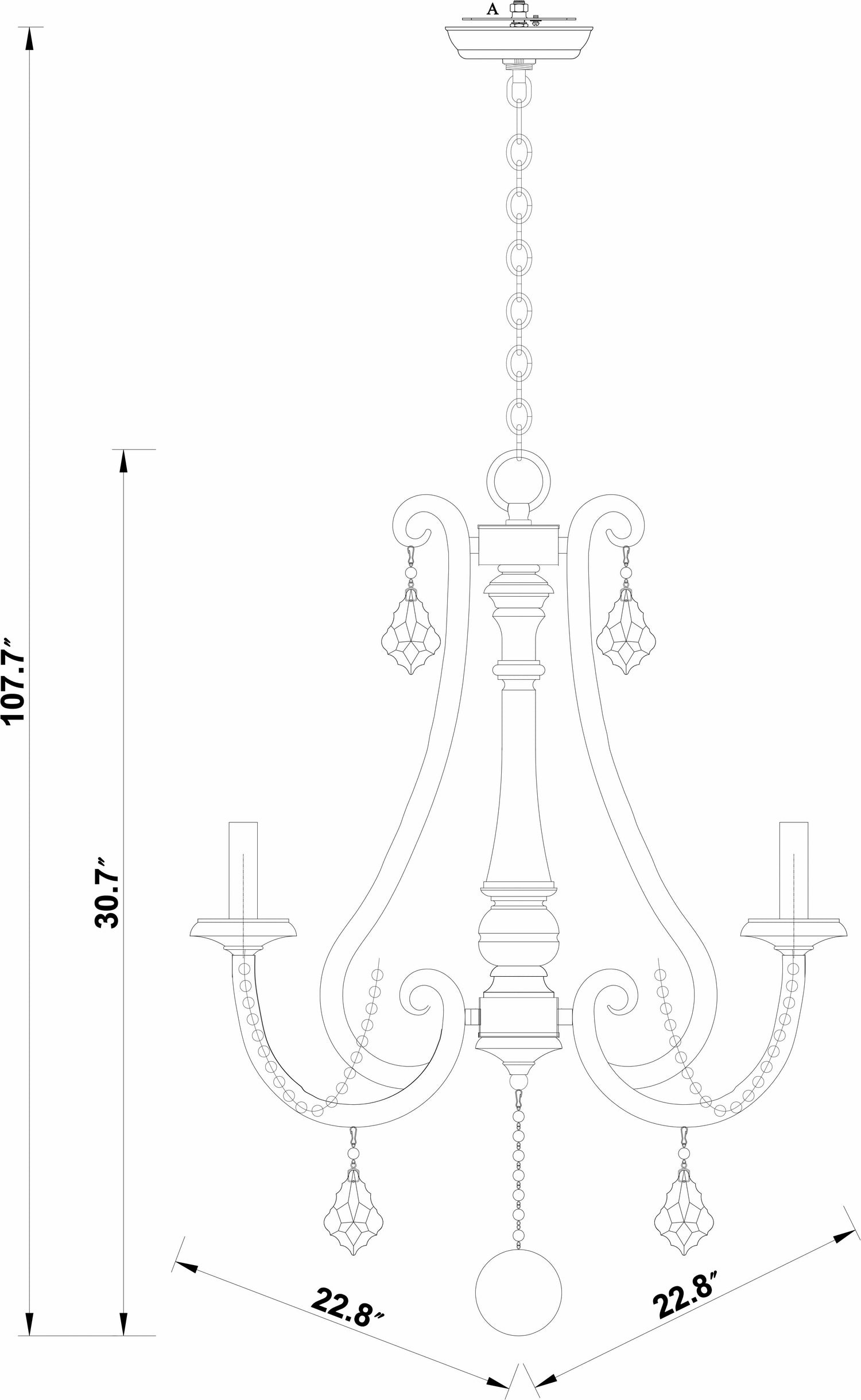 Shabby Chic Chandelier