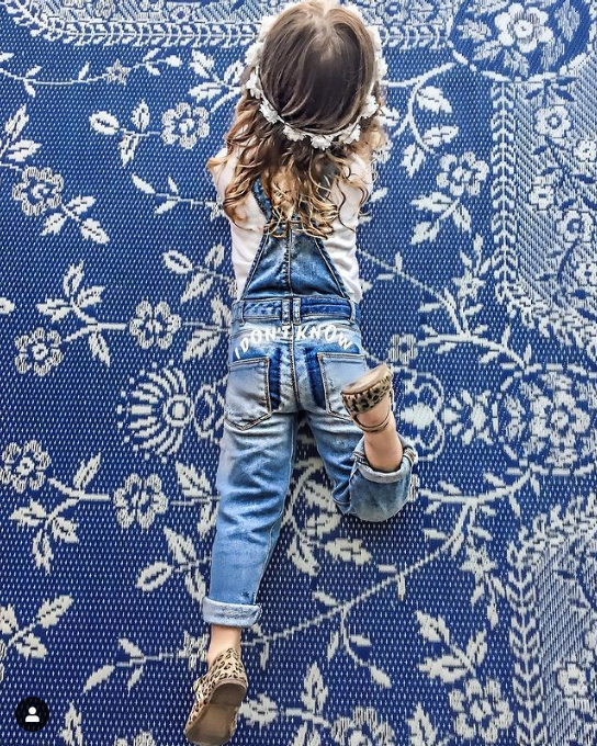 Garland Blue &amp; White Reversible Outdoor Mat