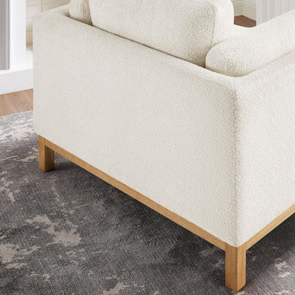 Beige 41.34 Inches Boucle Upholstered Accent Chair