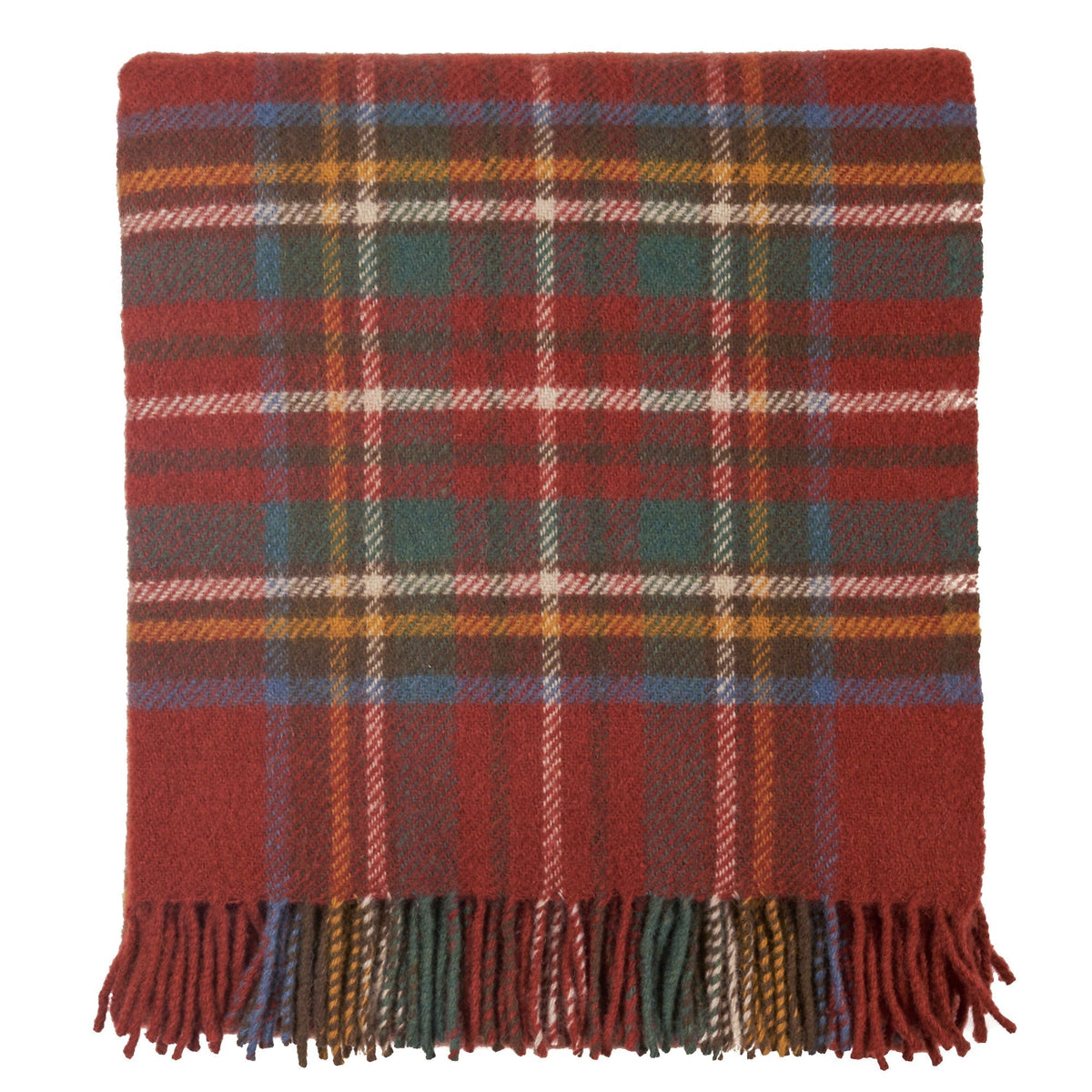 Highland Tweeds Pure New Wool Fluffy Throw - Antique Royal Stewart