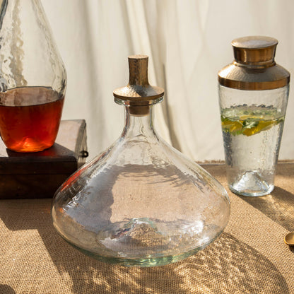 Pebbled Decanter Wide
