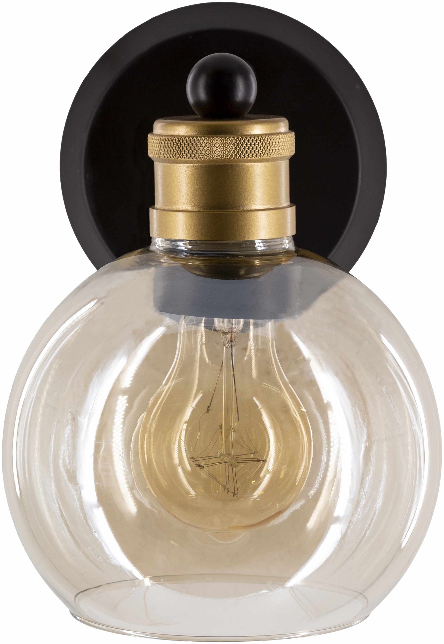 Leabrook Black and Bronze Metal Wall Sconce