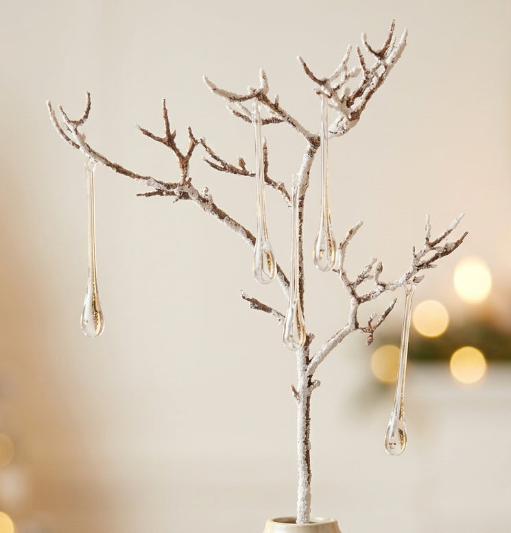 45" Beaded Teardrop Branch Decor