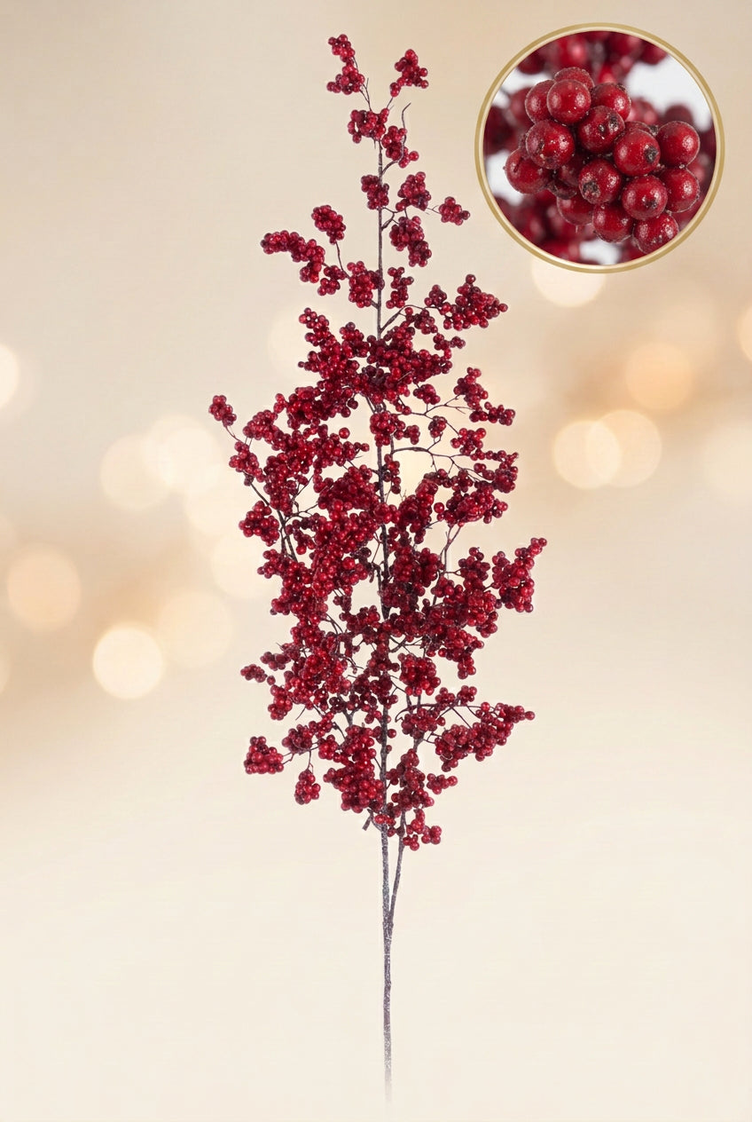 54" Red Berry Spray