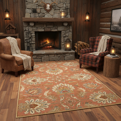 Chesterton Hand Tufted Orange 1112 Area Rug